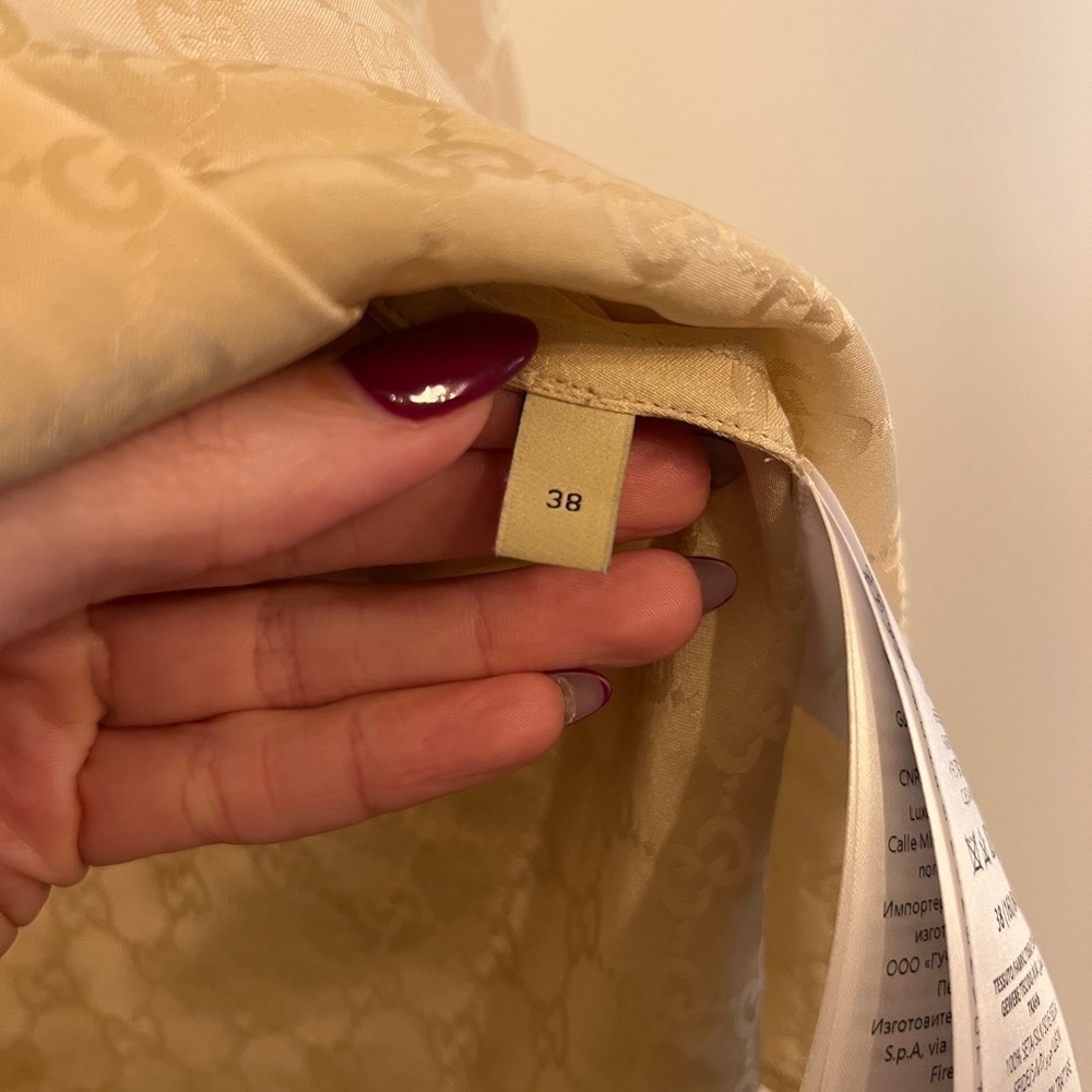 AUTHENTIC GUCCI Beige Patterned Shirt - image 5